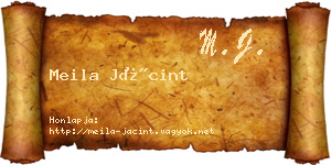 Meila Jácint névjegykártya